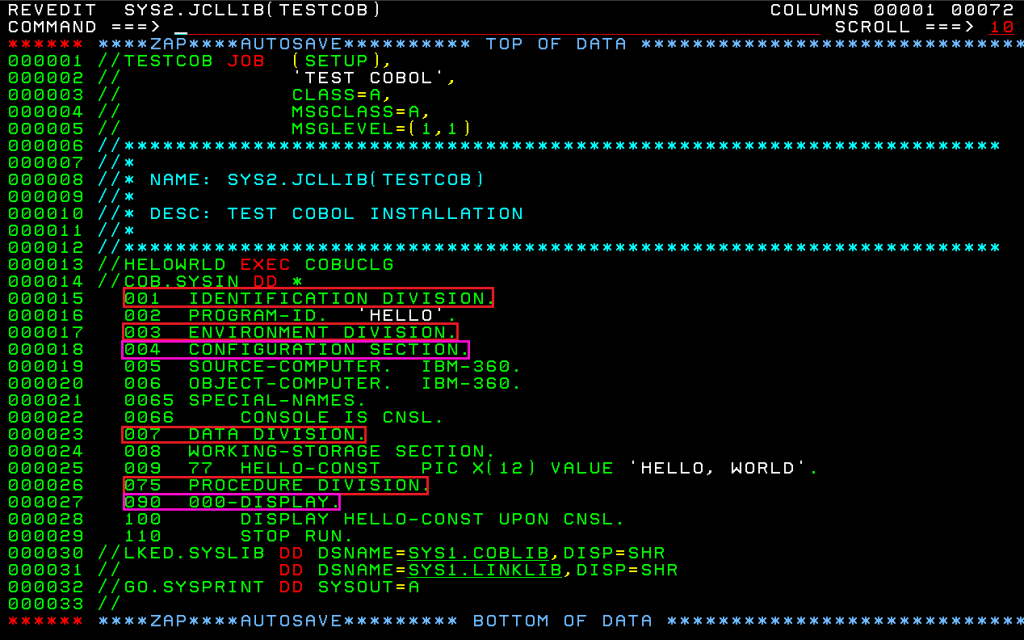 MOM Pt. 003 Getting to know COBOL Compiling Kevin's coding blog